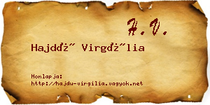 Hajdú Virgília névjegykártya
